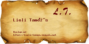 Lieli Tamás névjegykártya